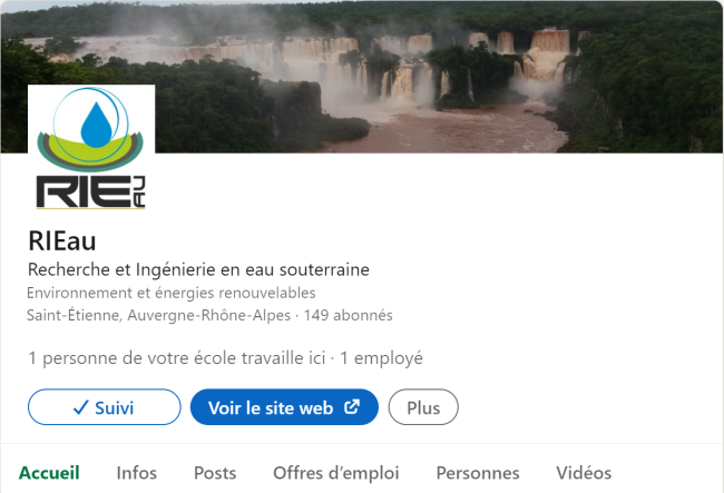 Page linkedin RIEau